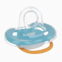 Соска - пустышка ортодонтическая &laquo;Пингвин&raquo;, +6 мес., цвет голубой