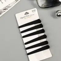 Зажим для волос "Джастин" (набор 6 шт) 7,5 см, чёрный