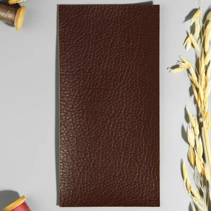 Заплатка клеевая из кожзаменителя, 10&times;20 см, тёмно-коричневая