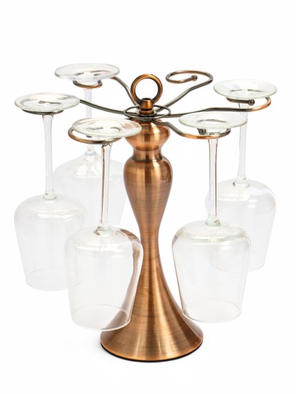 Подставка для бокалов, бронзового цвета, на 6 бокалов