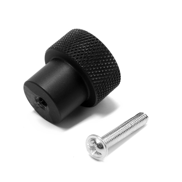 Ручка-кнопка CAPPIO PK328, d=23 мм, цвет черный, 8 шт.