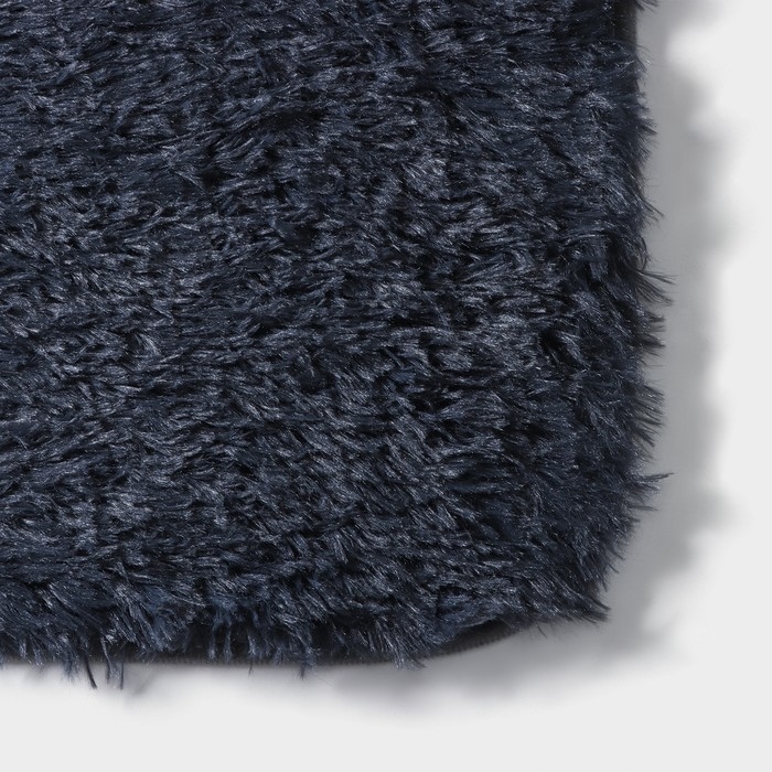 Набор ковриков для ванной и туалета Доляна &laquo;Пушистик&raquo;, 3 шт, 40&times;44, 40&times;50, 50&times;80 см, цвет серый