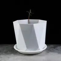 Поддон для горшка, d = 22 см, пластик, цвет мрамор