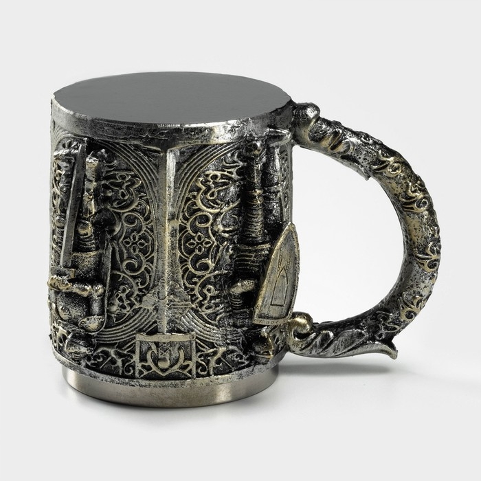 Кружка из нержавеющей стали &laquo;Стража&raquo;, 400 мл, цвет серебряный