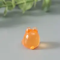 Сувенир эпоксидная смола флюоресцентный "Зайчики" набор 6 шт 1,7х1,8х2 см