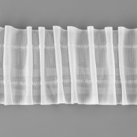 Шторная лента 60мм&times;50&plusmn;1м фиксированная сборка матовая 2 шнура