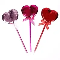 Ручка &laquo;Сердечки&raquo;, с пайетками, синие чернила, МИКС