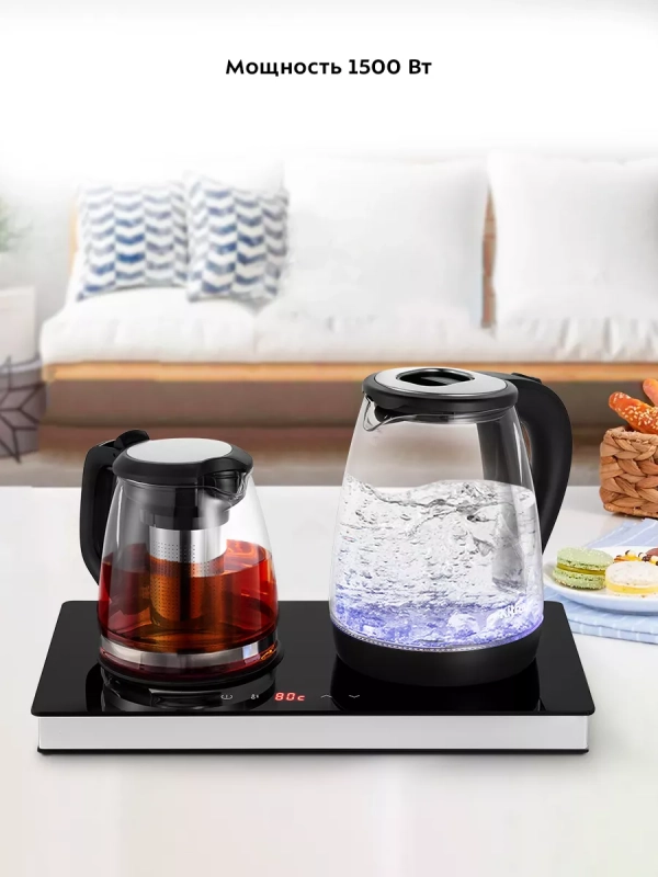 Чайный набор чайник электрический КТ-6181 - 2 л