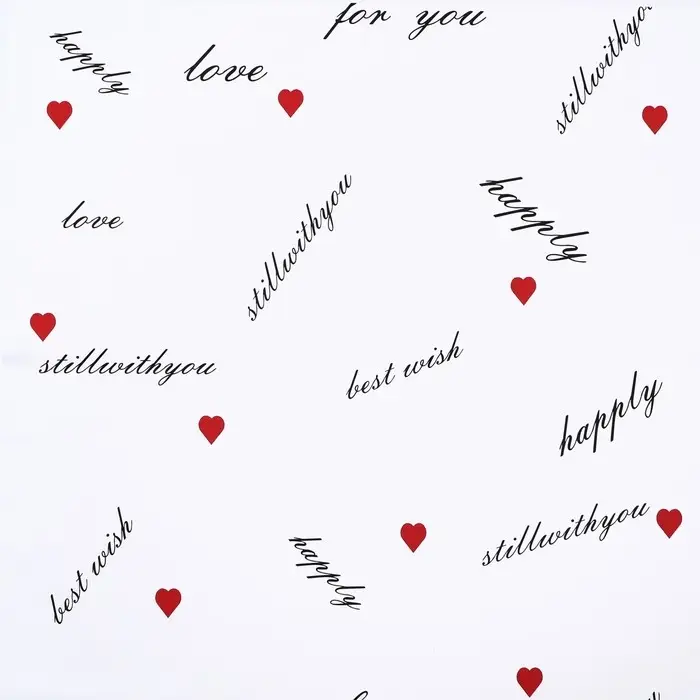 Пленка для цветов матовая, &laquo;Цветы с каймой&raquo;, 58&times;58 см, белый