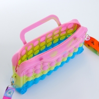 Сумка детская на молнии &laquo;Выбражулька&raquo;, цвет розовый/жёлтый/голубой