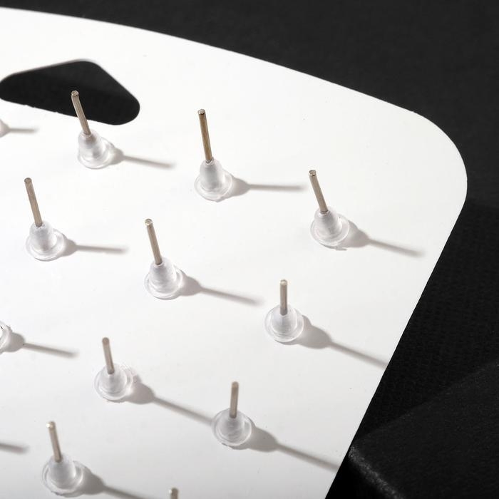 Пусеты 18 пар &laquo;Рэйчел&raquo; бусина d=5-12 мм, цвет белый