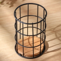 Сушилка для столовых приборов Доляна &laquo;Эстетика&raquo;, 11,2&times;11,2&times;16,5 см, цвет чёрный