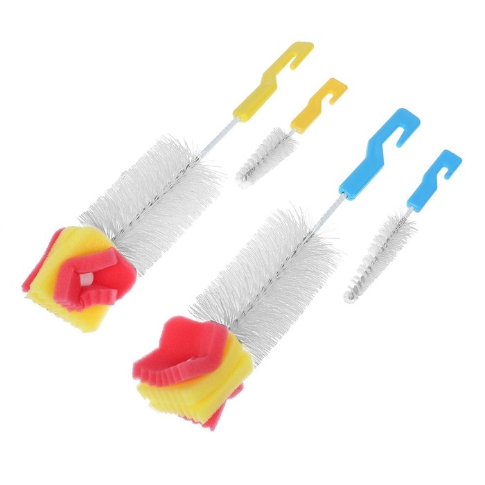 Набор ёршиков для посуды Доляна, 2 шт: 25&times;6 см, 12&times;2 см, цвет МИКС