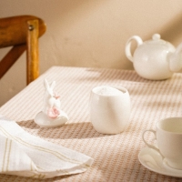 Банка для хранения сыпучих продуктов SL Home &laquo;Лесные кролики&raquo;, 220 мл, 7,5&times;16 см, цвет белый