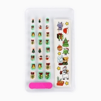 Набор детских накладных ногтей с татуировками на новый год &laquo;Новогоднее настроение&raquo;