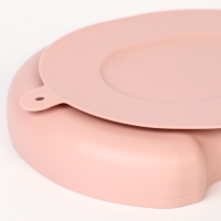 Тарелка детская 2 секции, &laquo;Слоник&raquo; M&B, 16х19,8х3, пыльная роза