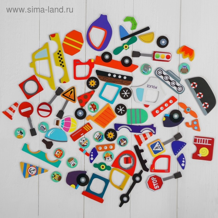 Магнитный конструктор &laquo;Транспорт&raquo; 3,5&times;26,5&times;20,5 см