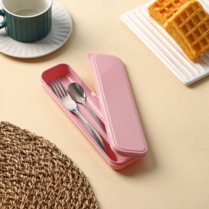 Футляр для столовых приборов Доляна, 21&times;5,5&times;2,2 см, цвет МИКС