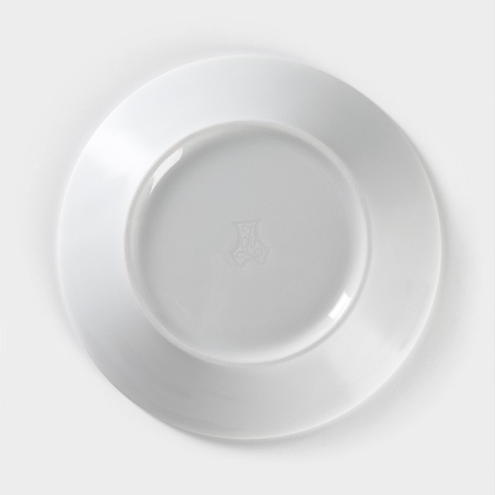 Блюдце фарфоровое &laquo;Гуси&raquo;, d=14 см, рисунок микс, цвет белый