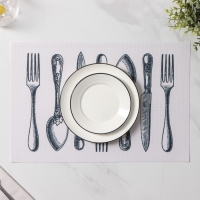 Салфетки сервировочные на стол Доляна &laquo;Сервировка&raquo;, 4 шт, 30&times;45 см, цвет белый