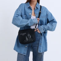 Сумка женская через плечо TEXTURA, маленького размера, цвет чёрный