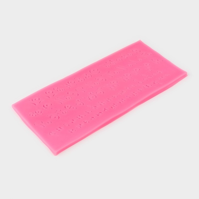 Молд &laquo;Алфавит русский. Пропись&raquo;, силикон, 23,5&times;10 см, цвет розовый