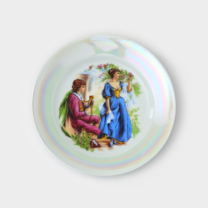Набор тарелок фарфоровых &laquo;Мадонна&raquo;, d=17 см, 6 шт, цвет МИКС