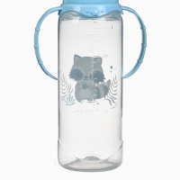 Бутылочка для кормления &laquo;Lovely baby&raquo; 250 мл, цилиндр, с ручками, цвет голубой