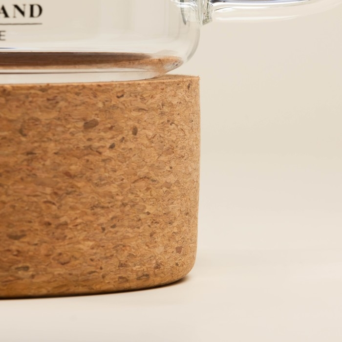 Чайник заварочный на пробковой подставке с крышкой "Алькорноке" 600 мл, 17х10х15 см