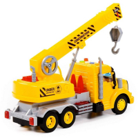 Кран &laquo;Профи&raquo;, инерционный, световые и звуковые эффекты, цвет жёлтый