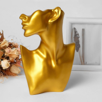 Бюст для украшений, пол-лица, отверстие под серьгу, 18&times;5&times;26, цвет золото
