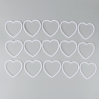 Основа для творчества и декора &laquo;Сердце&raquo;, набор 15 шт., размер 1 шт. &mdash; 10 &times; 10 &times; 0,53 см