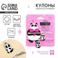 Кулоны неразлучники &laquo;Чудить вместе&raquo;, длина 50 см