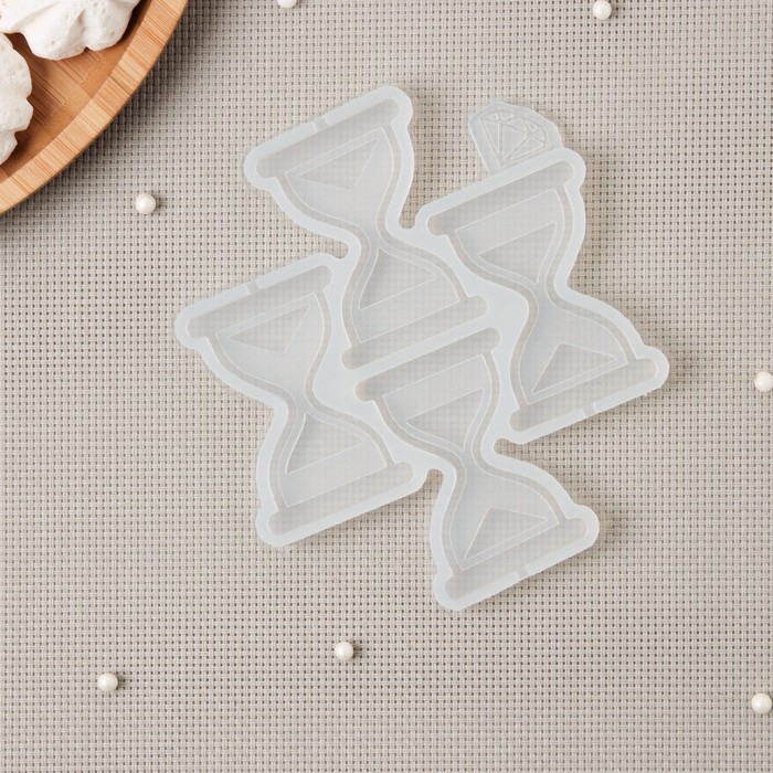 Силиконовый молд для леденцов и шоколада &laquo;Песочные часы&raquo;, цвет прозрачный