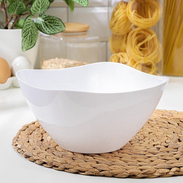 Салатник пластиковый BEROSSI &laquo;Рондо&raquo;, 2 л, белый