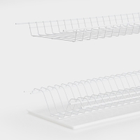 Сушилка для посуды с поддоном для шкафа 80 см, 76.5&times;25.6 см, белая