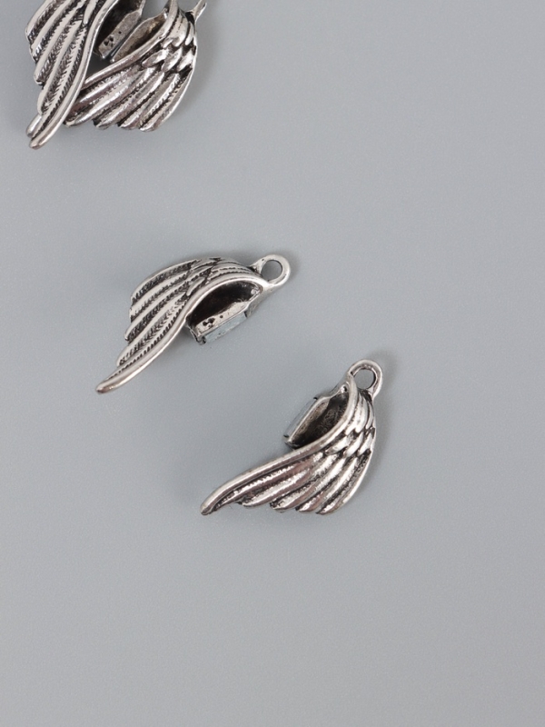 Замок магнитный металл "Крылья" набор 2 шт серебряный 2,6х1,9 см