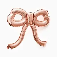 Воздушный шар фольгированный 22" "Бант" цвет розовое-золото