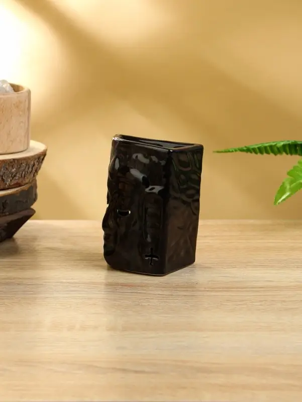 Аромалампа &laquo;Маска&raquo;, 11&times;9&times;6 см, керамика, тёмно-коричневая