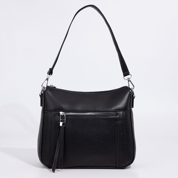 Сумка кросс-боди на молнии, цвет чёрный