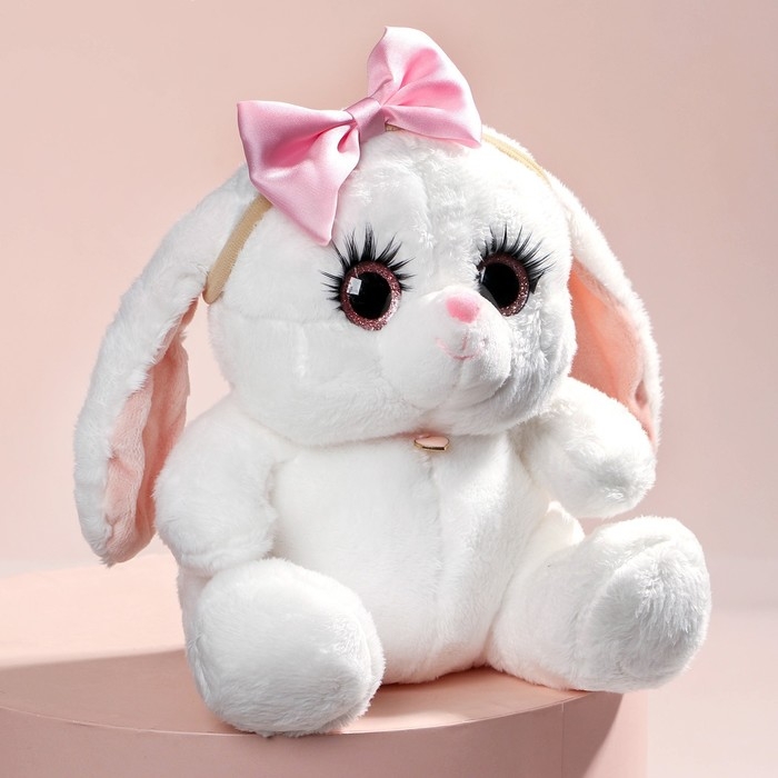 Мягкая игрушка &laquo;Зайка Ла-Пу-Ля&raquo;, в платье, с повязкой бант