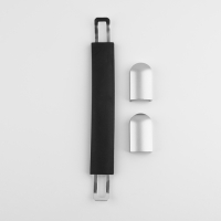 Ручка для чемодана, пластик, 20 &times; 2,2 см, цвет чёрный/серебряный