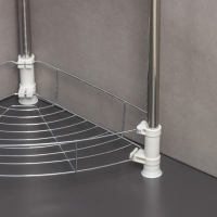 Этажерка настольная угловая 3-х секционная, 38,5&times;27,5&times;54,5 см, цвет хром