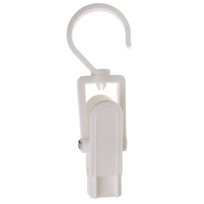 Крючок - вешалка с прищепкой, 50 шт. 10,5&times;3&times;3,5 см, цвет белый