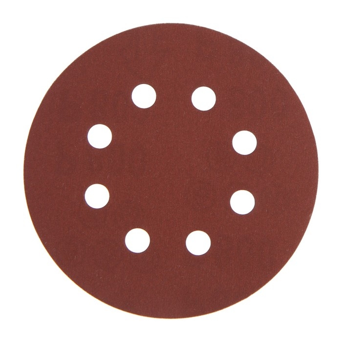 Круг абразивный шлифовальный под "липучку" ТУНДРА, перфорированный, 125 мм, Р800, 10 шт.