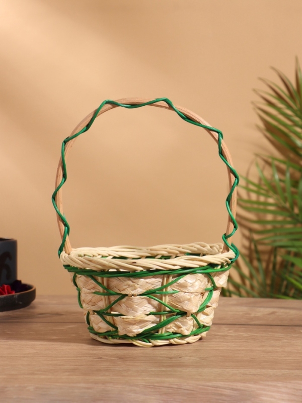 Корзина плетеная 17x17x22 см, ротанг