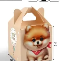 Подарочная коробка, упаковка &laquo;Милый шпиц&raquo; 10&times;10&times;10 см