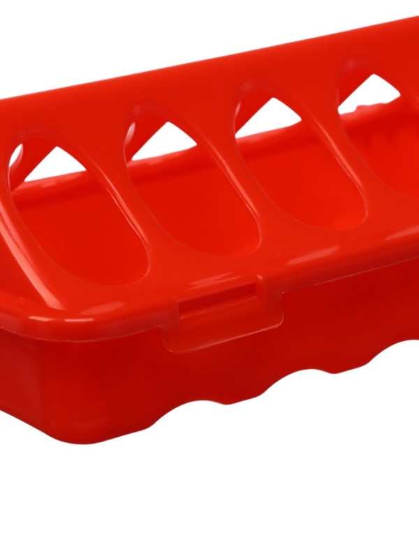 Кормушка - поилка для перепелов 12 ячеек, лотковая, пластик