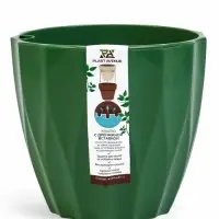 Горшок "ФЛЮТЕ" 1,9 л, D-16 см, h-14,5 см, цвет малахит