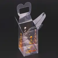 Коробка подарочная новогодняя складная ПВХ &laquo; Ёлочка гори!&raquo; 4&times;4&times;8 см